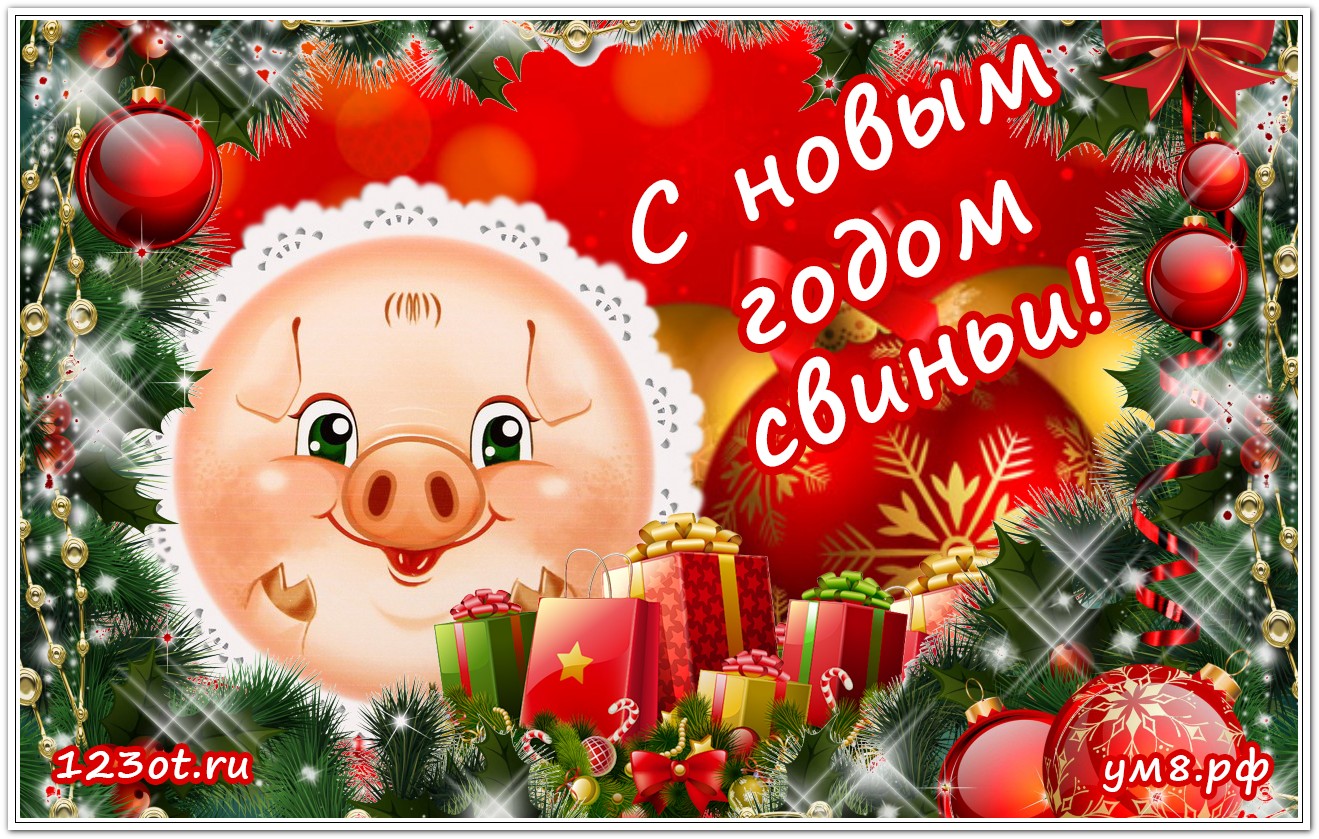 Новогоднее Поздравление Год Свиньи