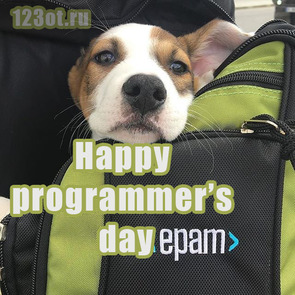 Красивое поздравление прогеру! С днем программиста Открытка, картинка! Скачать бесплатно онлайн для вацап! Epam Systems! Happy programmers day!  скачать открытку бесплатно | 123ot