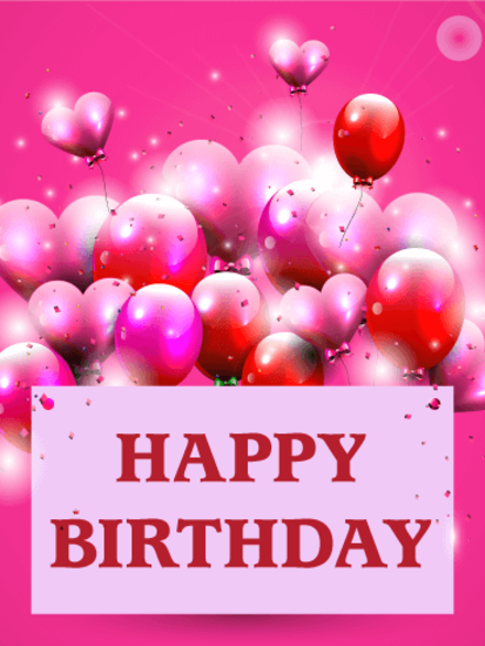 Воздушные шарики ко дню рождения! Красивые открытки с днём рождения женщине для вацап, whatsapp! Скачать бесплатно онлайн! скачать открытку бесплатно | 123ot