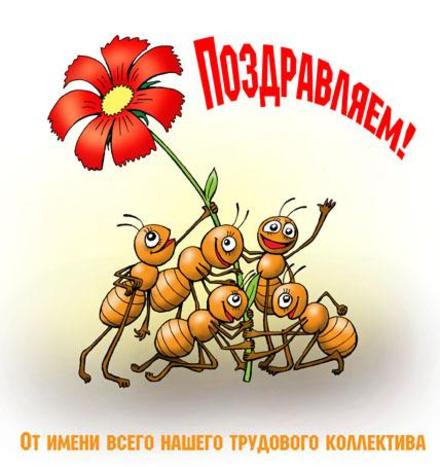 Прикольная открытка с трудовыми муравьями! скачать открытку бесплатно | 123ot