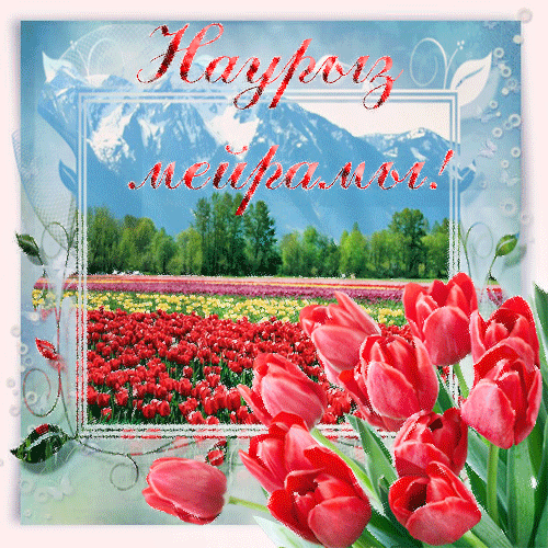 Нежная открытка Картинка Наурыз 22 марта Тюльпаны скачать открытку бесплатно | 123ot