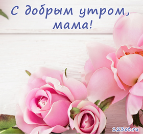 Открытка с добрым утром, мама! Розы. Цветы. Розочки. Открытка для мамы! Доброе утро! скачать открытку бесплатно | 123ot