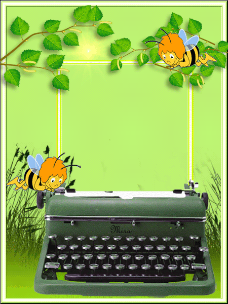 Открытка с клавой, анимация, 1 мая, Первомай! Клавиатура! Пчелки! скачать открытку бесплатно | 123ot