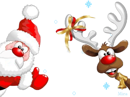 Анимационная открытка с Новым Годом Дедушка Мороз. Открытки  Анимационная открытка с Новым Годом Дедушка Мороз и олень скачать бесплатно онлайн скачать открытку бесплатно | 123ot