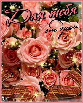 Открытка для Тебя, розы, много роз, картинка Тебе, просто так, от всей души, для Тебя! скачать открытку бесплатно | 123ot