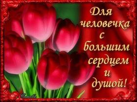 Жаркая открытка для Тебя, красные тюльпаны, картинка Тебе, просто так, от всей души, для Тебя! скачать открытку бесплатно | 123ot